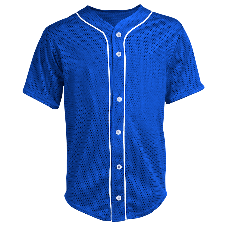 Custom Printed Adult Full Button Baseball Jersey