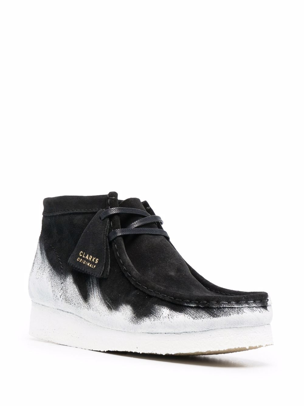 black leather clarks wallabees