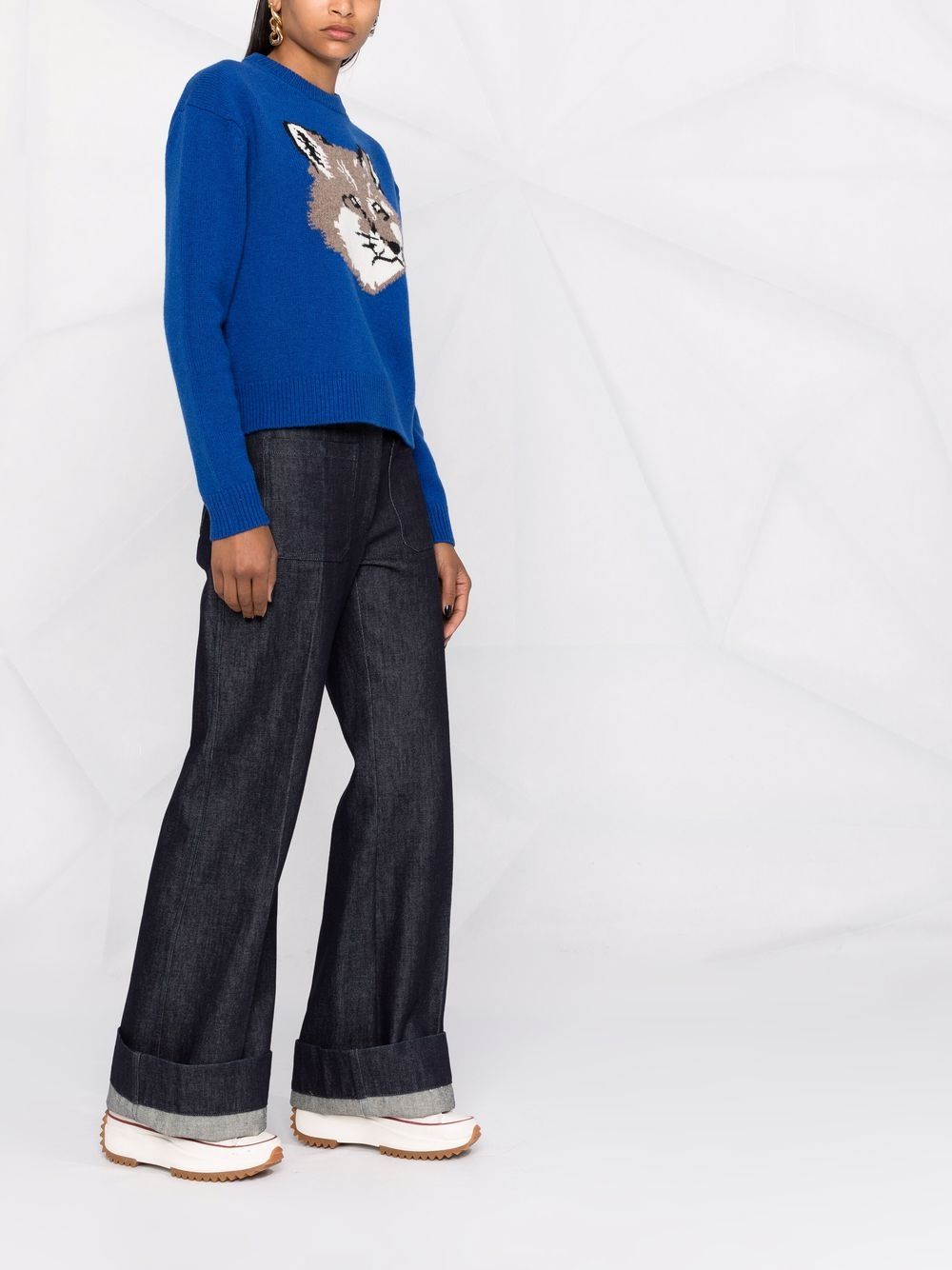 maison kitsune blue sweatshirt