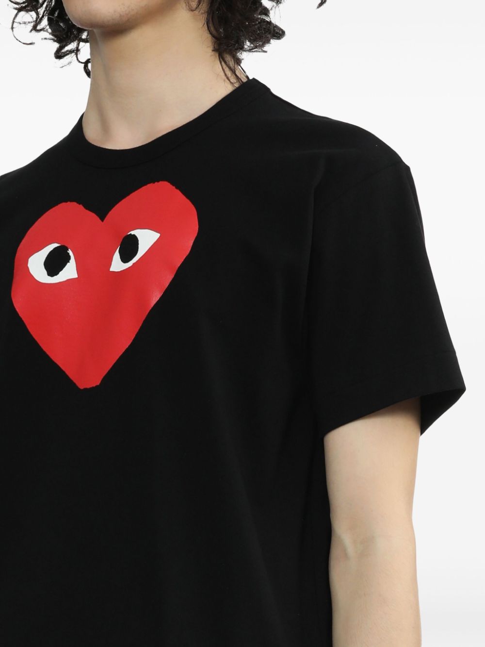 Cdg Play Black T Shirt With Red Heart Comme Des Garcons Black - Main Image