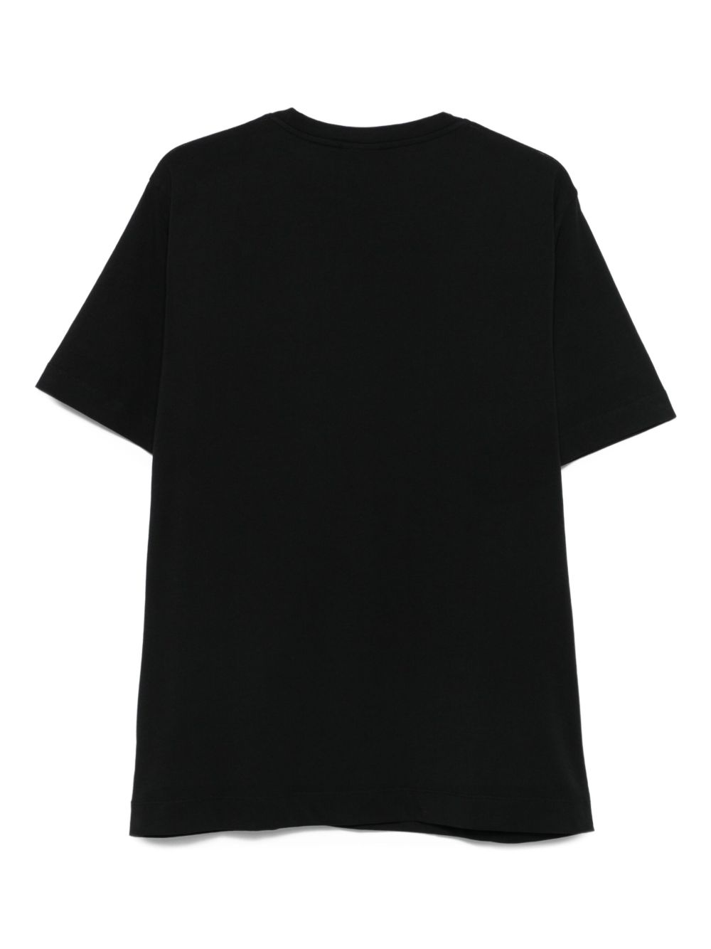 Dries Van Noten Black Short-sleeve T-shirt With Tonal Swirl Embroidery In Black