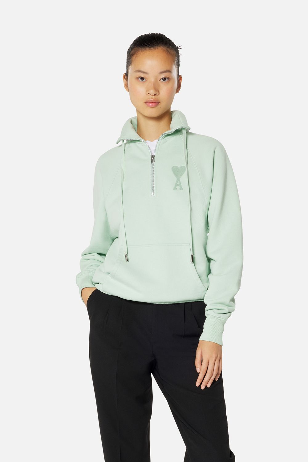 ami green sweatshirt