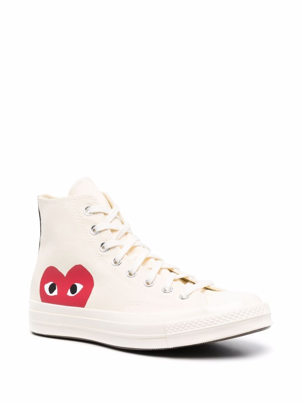 converse comme des garçons white