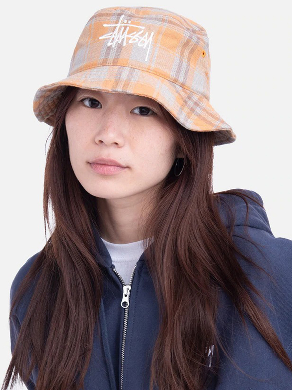 stussy orange hat