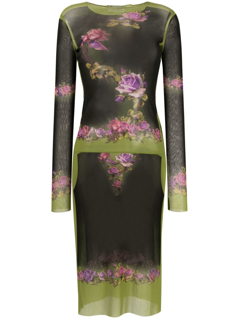 Jean Paul Gaultier Dress Fleurs Petit Grand Woman Multicolor In Polyamide
