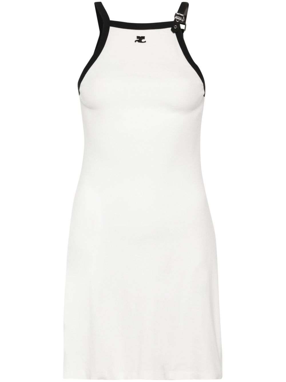 【送料&関税込】CourrA¨ges Dress Woman In White Cotton buckle contrast dress women white in cotton - COURRÈGES - d — 2