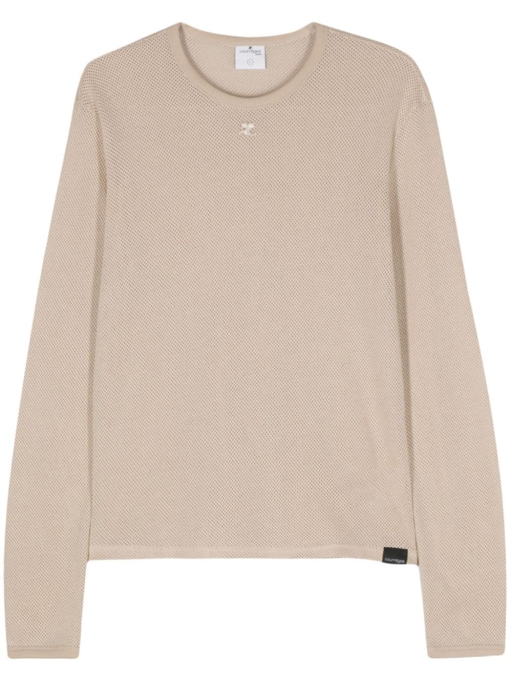 Tシャツ・カットソー COURReGES Men T-shirt Sand 124JTS122JS0069 1007 t-shirt ymesh long sleeves men sand in cotton - COURRÈGES