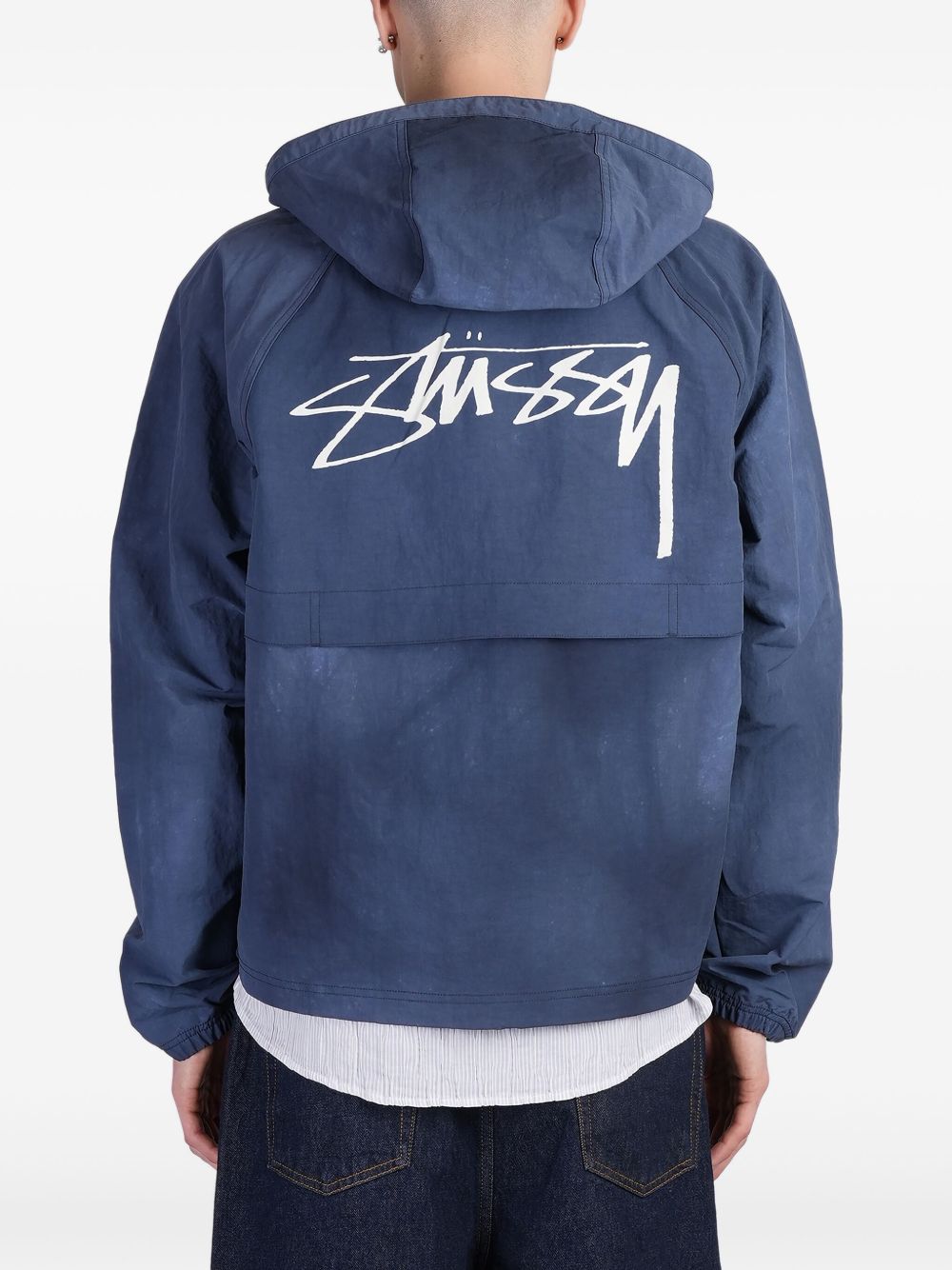 人気 ☆STUSSY☆ STUSSY WAVE DYE BEACH SHELL JACKET NAVY Beach Shell Wave Dye – Navy | Outerwear | Stüssy