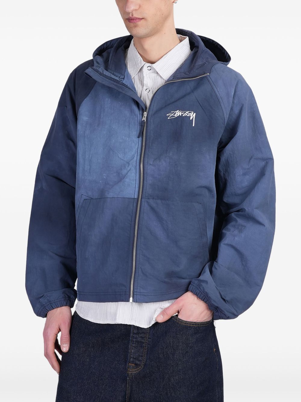 人気 ☆STUSSY☆ STUSSY WAVE DYE BEACH SHELL JACKET NAVY Beach Shell Wave Dye – Navy | Outerwear | Stüssy
