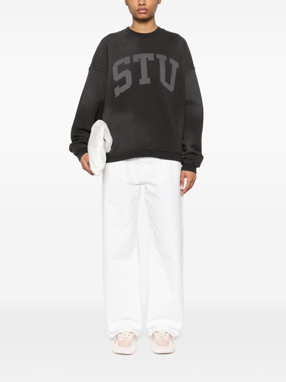 stu applique crew man grey - STÜSSY - d — 2
