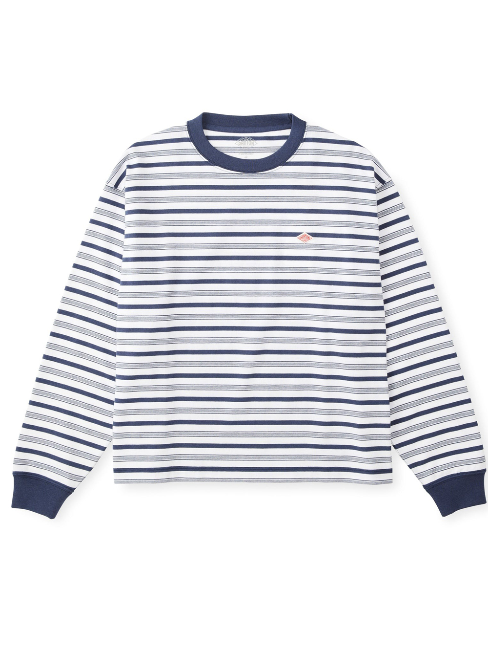 Danton Long Sleeve T-shirt Woman Navy And White
