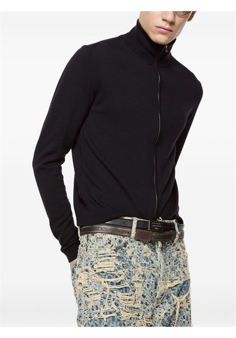 zip up cardigan man black  ACNE STUDIOS | B60365900