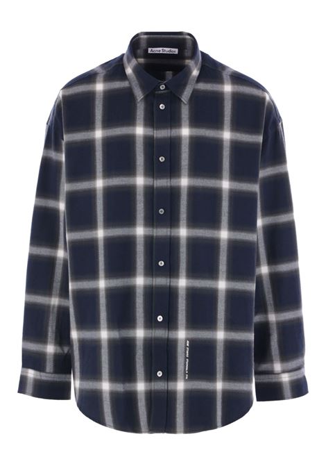 putton-up shirt man navy ACNE STUDIOS | BB0632AV7