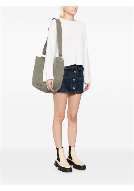 jurnal satchel bag woman khaki APC | PSAJZ-M61939JAA