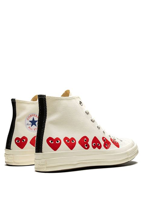 converse comme des garçons white