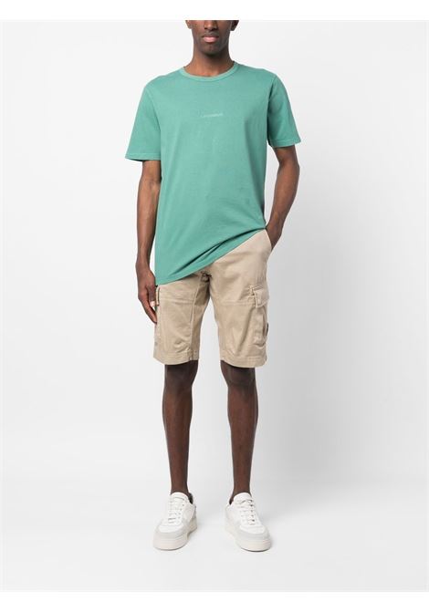 stretch sateen cargo shorts man beige in cotton C.P. COMPANY | Shorts | 14CMBE116A-005694G330