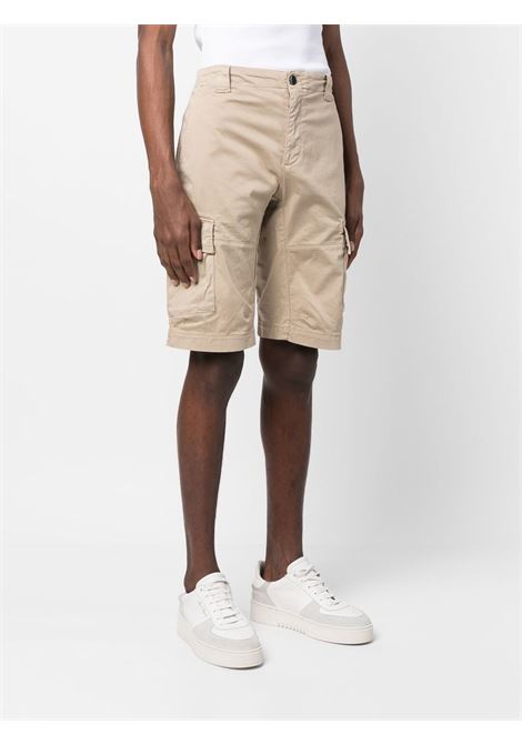stretch sateen cargo shorts man beige in cotton C.P. COMPANY | Shorts | 14CMBE116A-005694G330