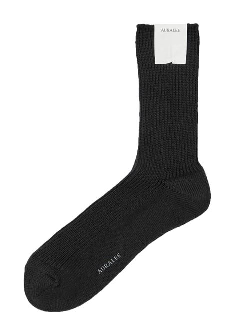 calzini cashmere donna neri AURALEE | A00S01SXWBLACK