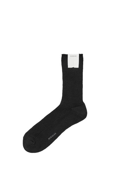calzini cashmere donna neri AURALEE | A00S01SXWBLACK