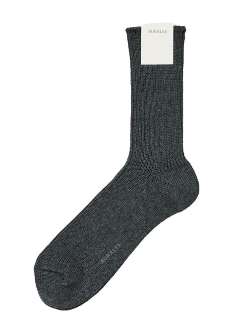 calzini cashmere donna grigio antracite AURALEE | A00S01SXWTOP CHARCOAL