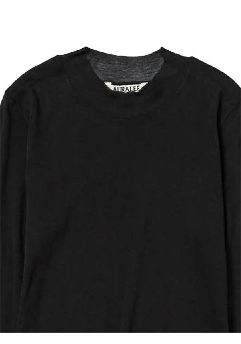 l/s rib t-shirt woman black  AURALEE | A00T01HFBLACK