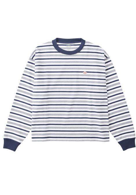 long sleeve t-shirt donna navy e bianca DANTON | DT-C0269LT.NAVY/WHITE