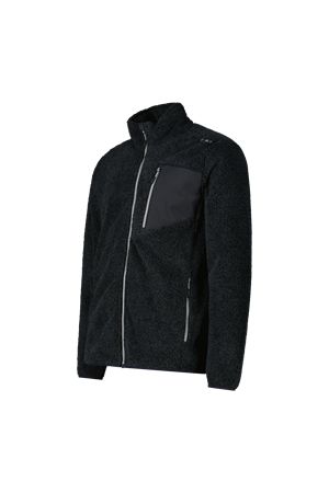 Giacca in pile HighLoft da uomo con tasca termoapplicata melange CMP | 31P1517M25UU