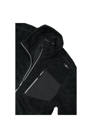 Giacca in pile HighLoft da uomo con tasca termoapplicata melange CMP | 31P1517M25UU
