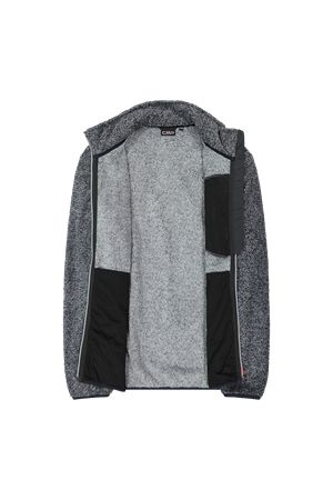 Giacca in pile HighLoft da uomo con tasca termoapplicata melange CMP | 31P1517M31UU