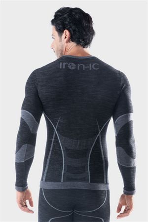 Maglia termica Merino 70 - ULTRA WARM IRON-IC | 201998BLK/GREY