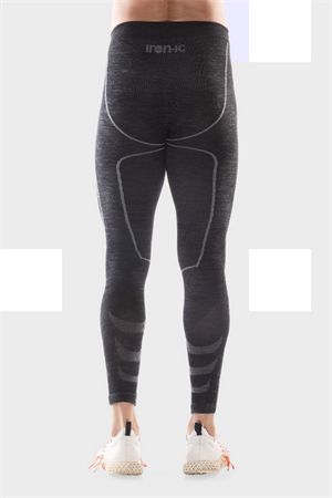 Leggings termici Merino 70 - ULTRA WARM IRON-IC | 600824BLK/GREY
