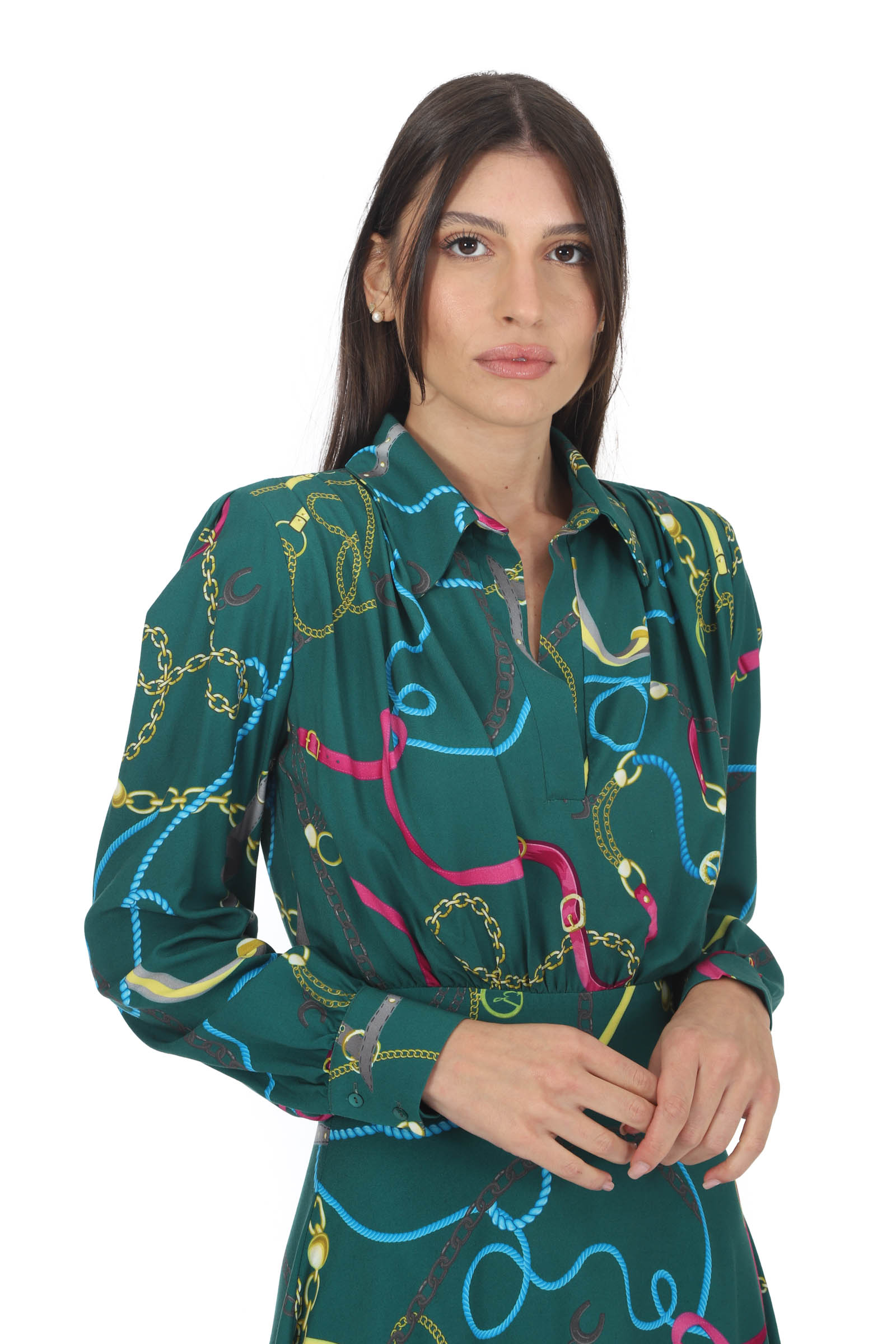 Gattinoni Abbigliamento Outlet Abito In Viscosa Fantasia Gattinoni