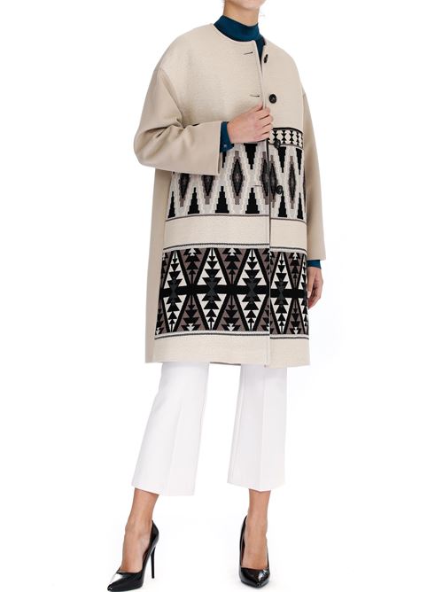 Cappotto 1 One 1 One | AA0084-0120SABBIA/FANTASIA NERO MORO