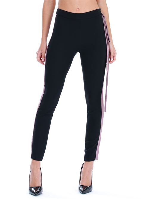 Pantalone Double C Double C | A075-18NERO/ROSA