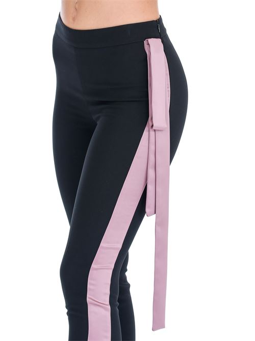 Pantalone Double C Double C | A075-18NERO/ROSA