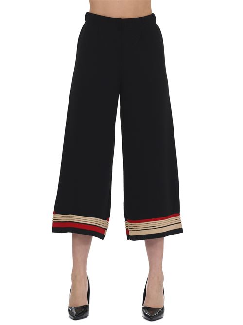 Pantalone in misto lana nero GM by Gai Mattiolo | GM1686NERO/CAMMELLO/ROSSO