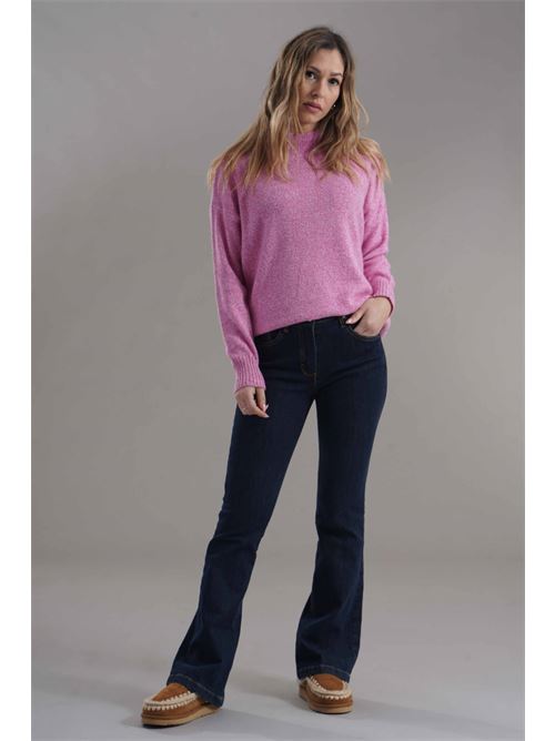 Maglia in misto lana brand unique | 24022FUXIA