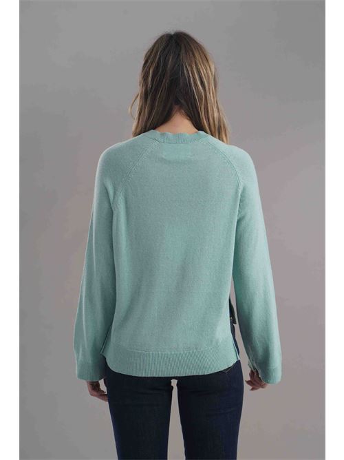 Maglia in misto lana brand unique | 24053MIST GREENY