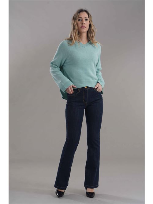 Maglia in misto lana brand unique | 24053MIST GREENY