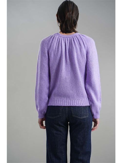 Maglia in misto lana brand unique | BU24010LAVANDER