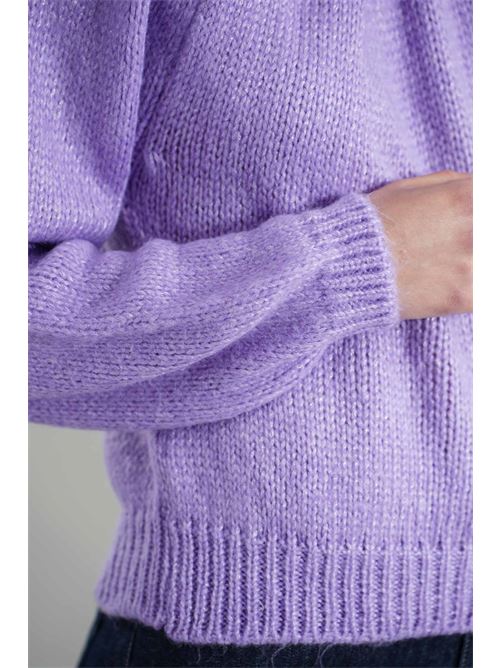 Maglia in misto lana brand unique | BU24010LAVANDER