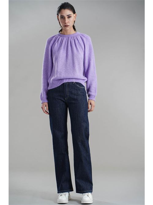 Maglia in misto lana brand unique | BU24010LAVANDER