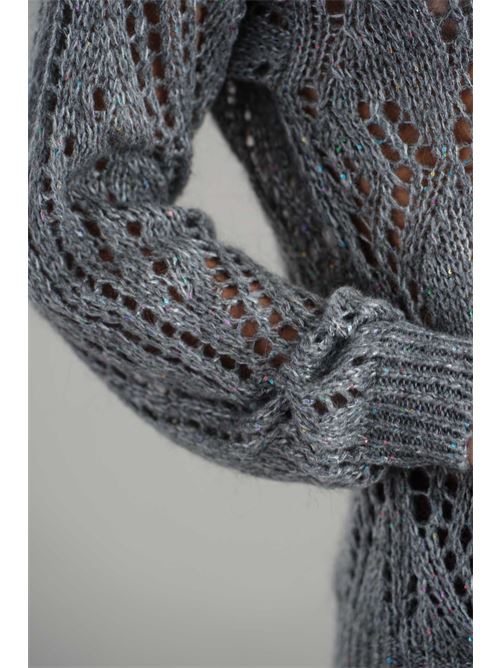 Maglia in misto lana brand unique | BUW24007GRIGIO SCURO