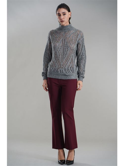 Maglia in misto lana brand unique | BUW24007GRIGIO SCURO