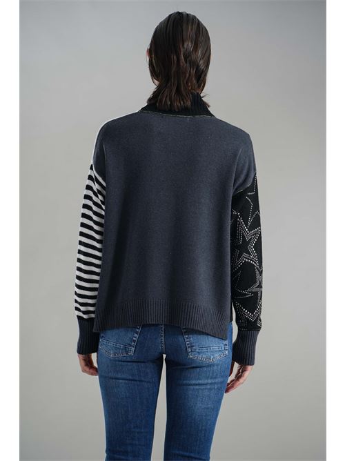 Maglia in misto lana brand unique | BUW24016GRAY