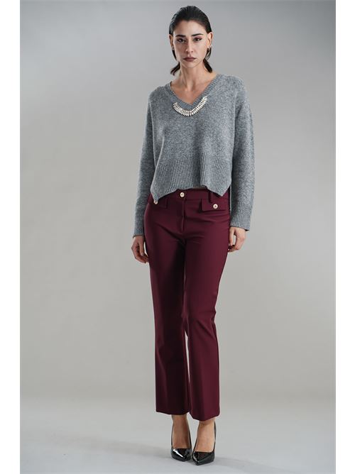 Maglia in misto lana brand unique | BUW24021GRAY