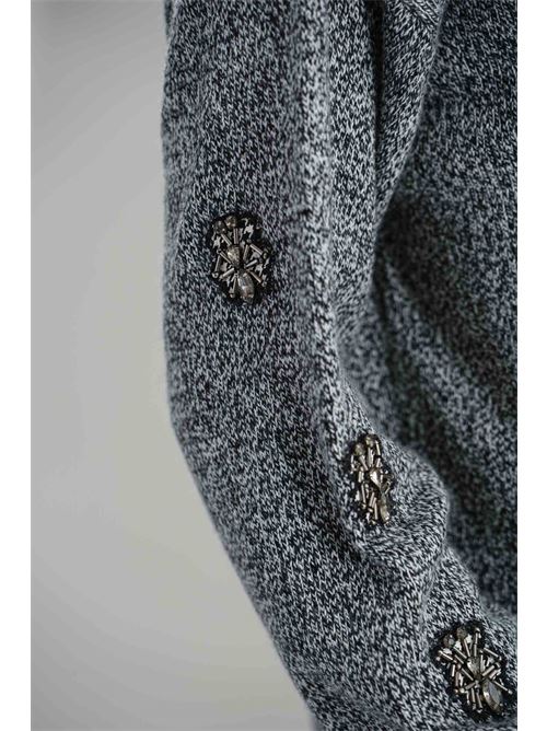 Maglia in misto lana brand unique | BUW24022BLACK