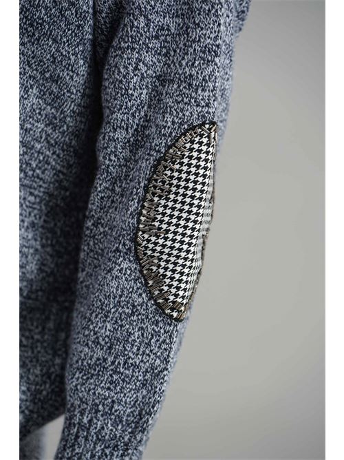 Maglia in misto lana brand unique | BUW24022BLU DENIM