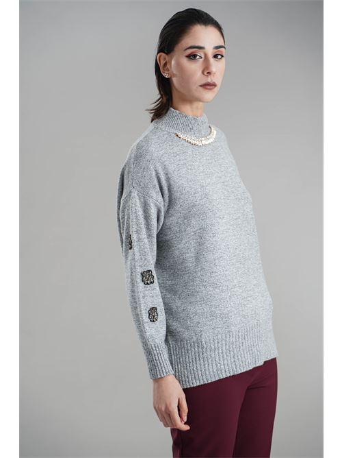 Maglia in misto lana brand unique | BUW24022GRAY