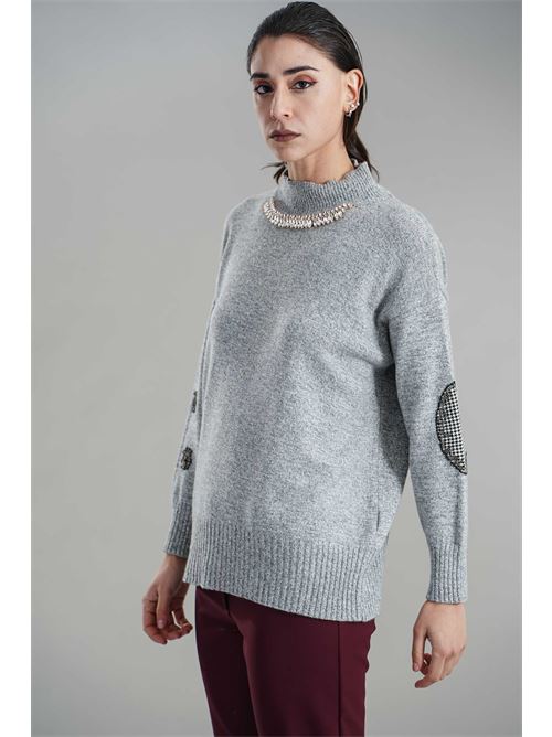Maglia in misto lana brand unique | BUW24022GRAY